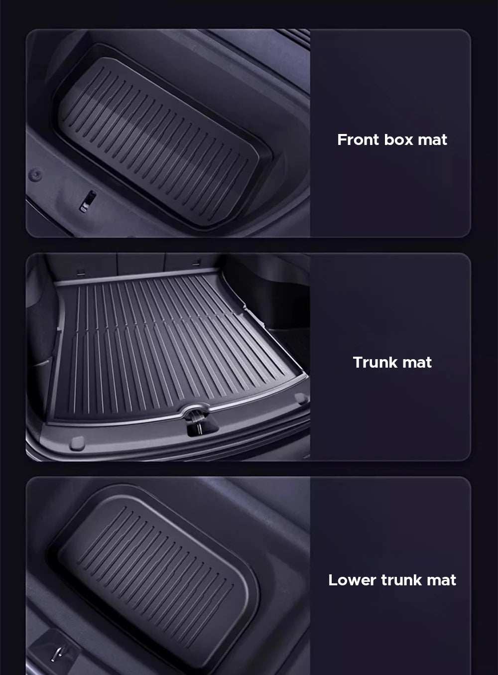 Premium TPE Trunk & Frunk Mats for Tesla Model Y Juniper