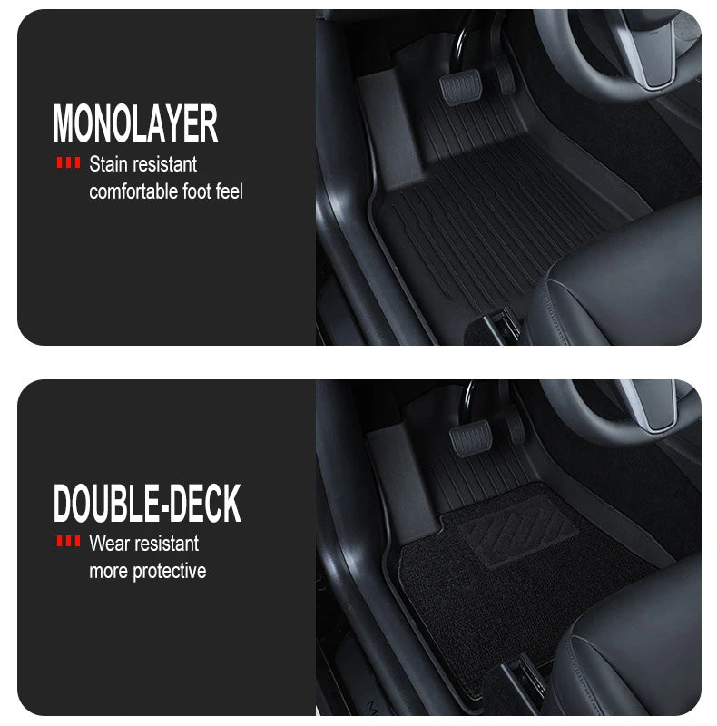 TPE All-Season Floor Mats for Tesla Model 3 2019-2022