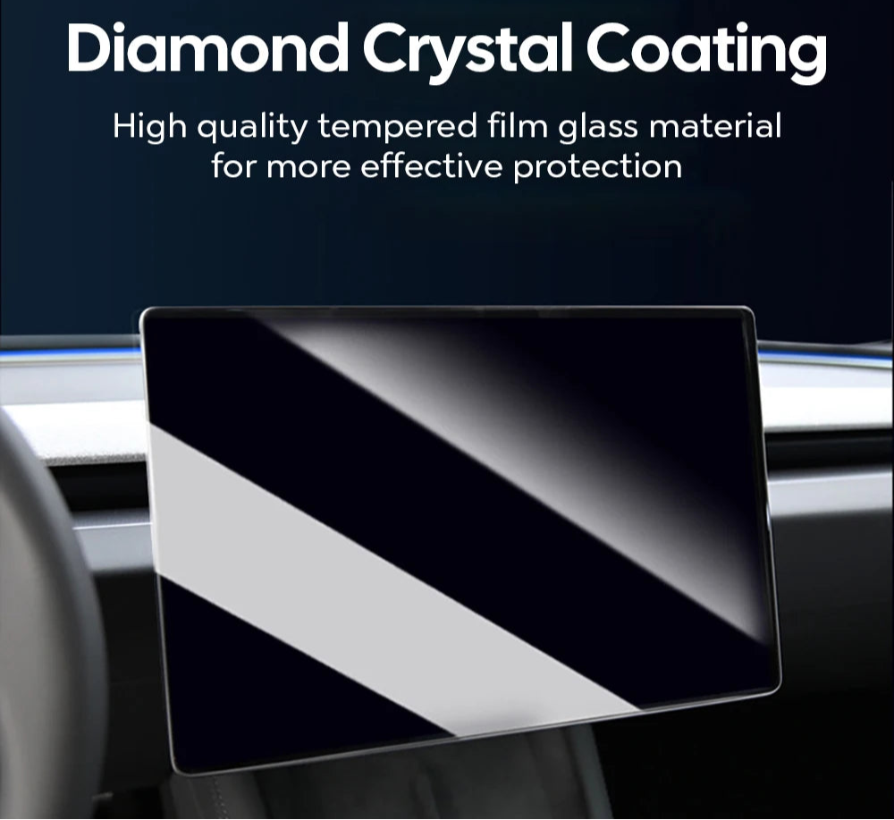 Center & Rear Screen Tempered Glass Protector for Tesla Model 3 Highland & Model Y Juniper