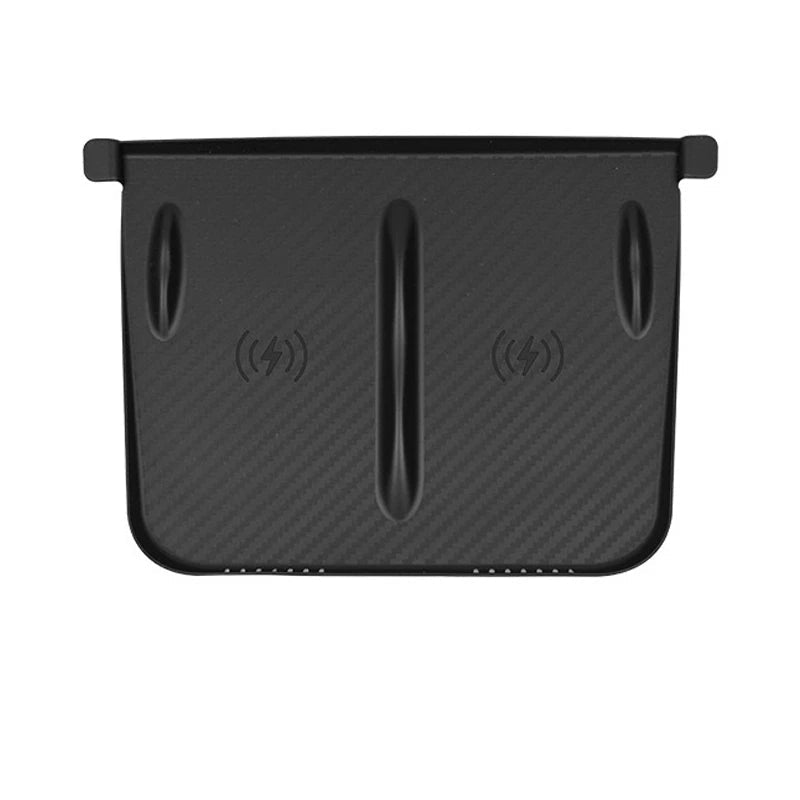 Black car cargo organizer for Tesla Model 3 Y on a white background