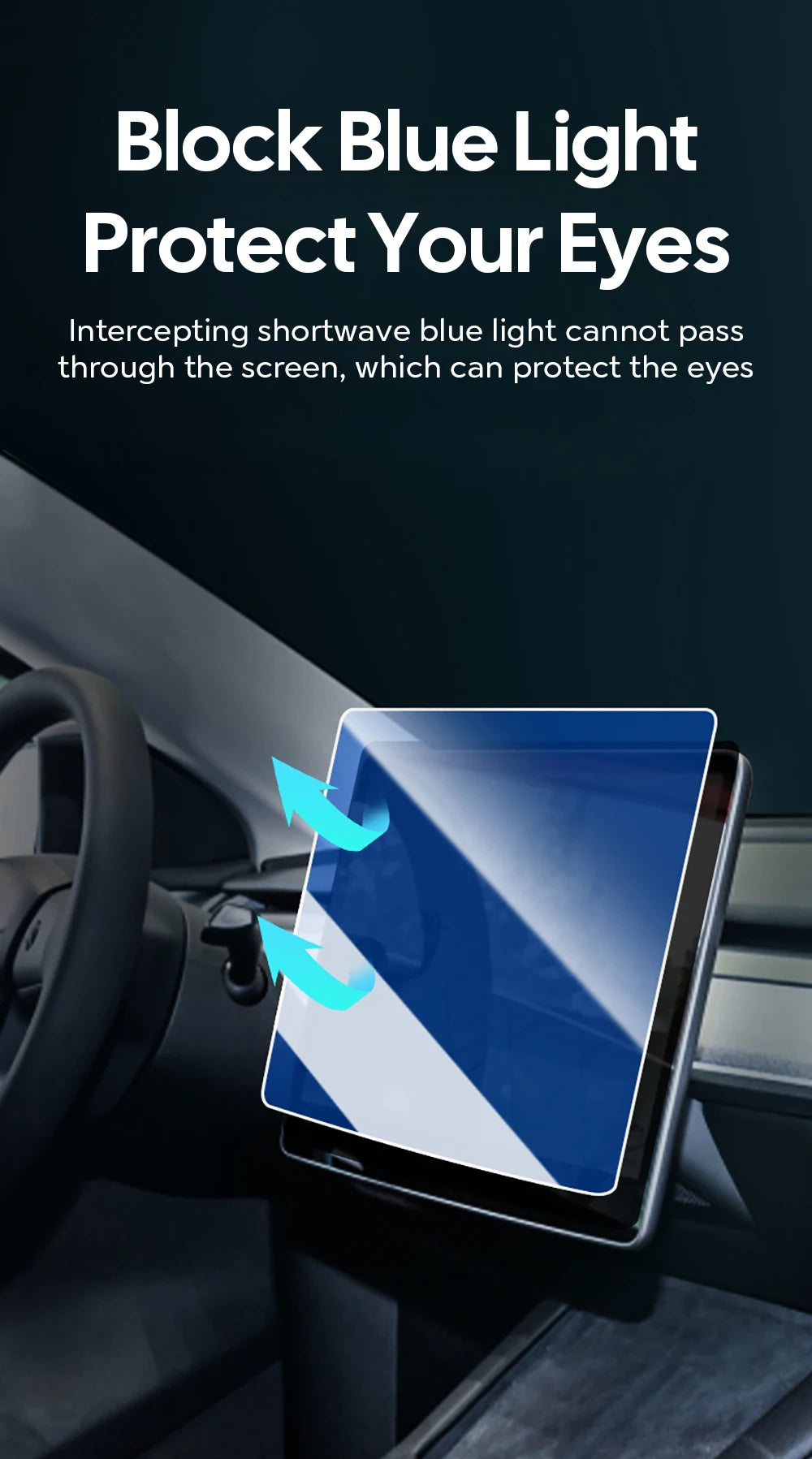 Center & Rear Screen Tempered Glass Protector for Tesla Model 3 Highland & Model Y Juniper