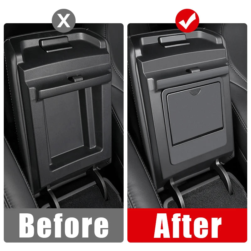 Magnetic Hidden Armrest Storage Box for Tesla Model 3 (2017-2023) & Model Y (2020-2024)