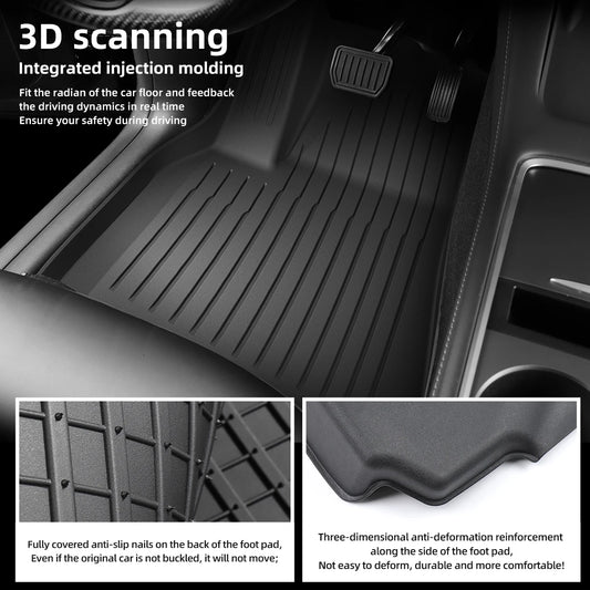 TPE All-Season Floor Mats for Tesla Model 3 2021-2023