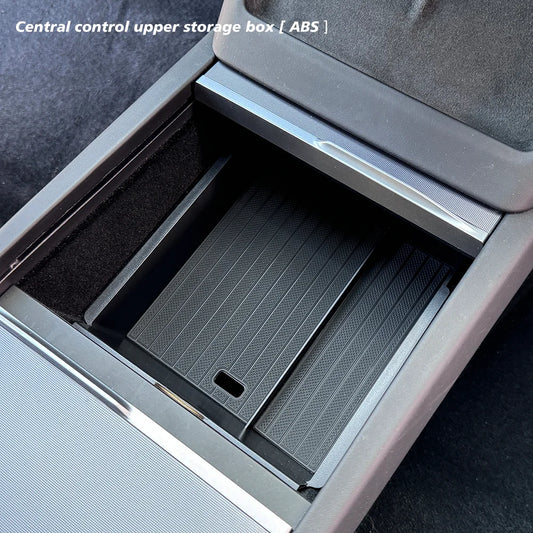 Central control upper storage box with ABS material