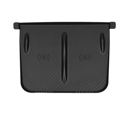 Black car cargo organizer for Tesla Model 3 Y on a white background