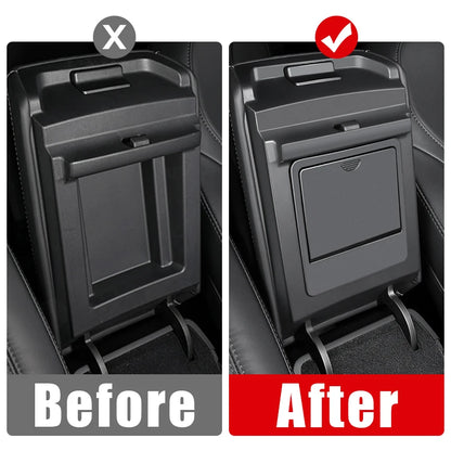 Magnetic Hidden Armrest Storage Box for Tesla Model 3 (2017-2023) & Model Y (2020-2024)